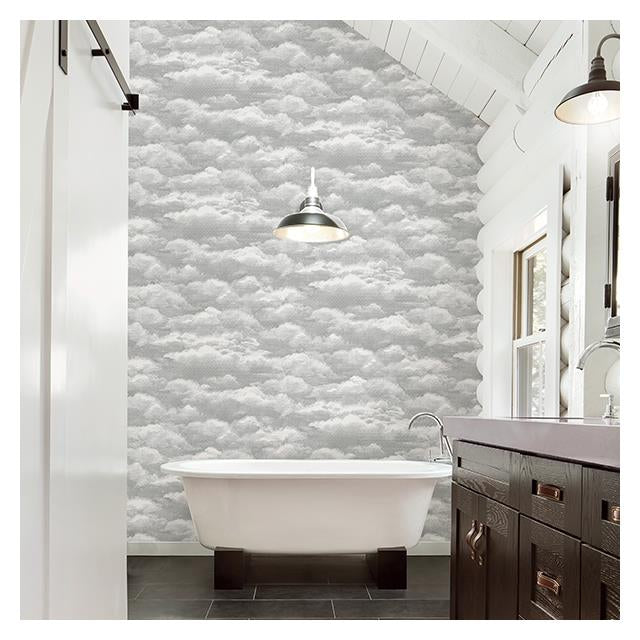 Save on 2716-23803 Solstice Opal Cloud A-Street Prints Wallpaper