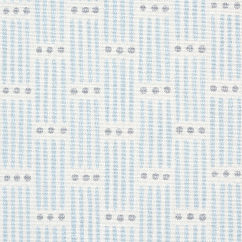 Purchase sample of 177711 Dotted Stripe, Sky by Schumacher Fabric