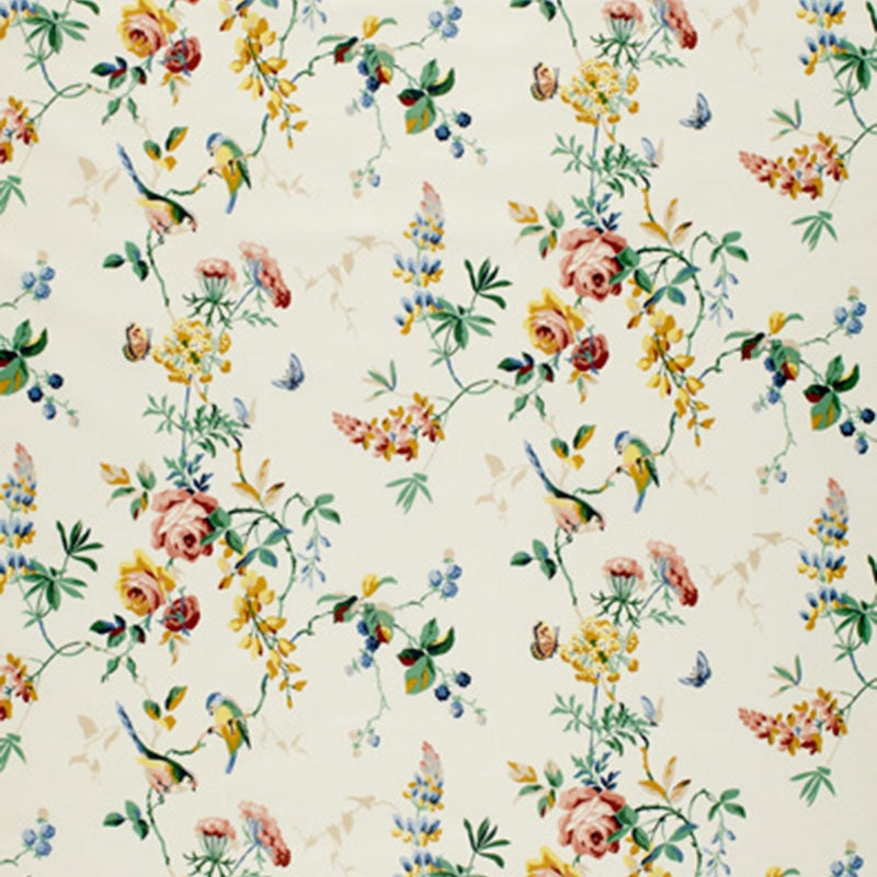 Purchase sample of 1235030 Chickadee Floral, Primary by Schumacher Fabric