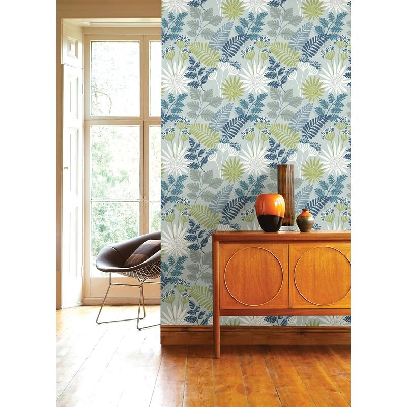 Order 4014-26450 Seychelles Praslin Sky Blue Botanical Wallpaper Sky Blue A-Street Prints Wallpaper