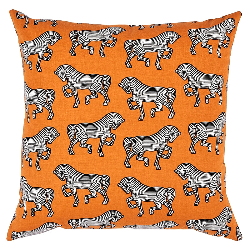 So17801006 | Faubourg 22" Pillow, Orange - Schumacher Furniture and Accessories