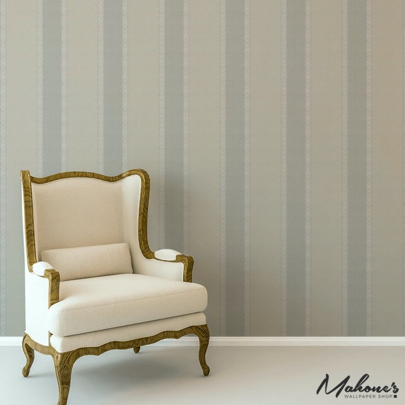 Find 203861 Bayberry Stripe Water Blue by Schumacher Wallpaper
