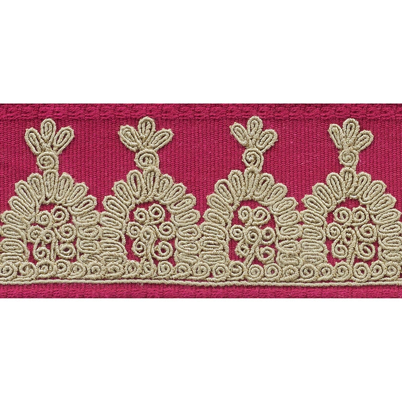 74152 | Noelia Tape, Garnet - Schumacher Fabric