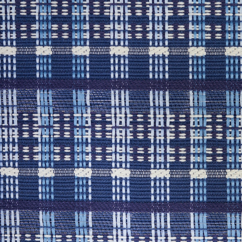 Purchase sample of 79070 Zealand Check, Denim by Schumacher Fabric