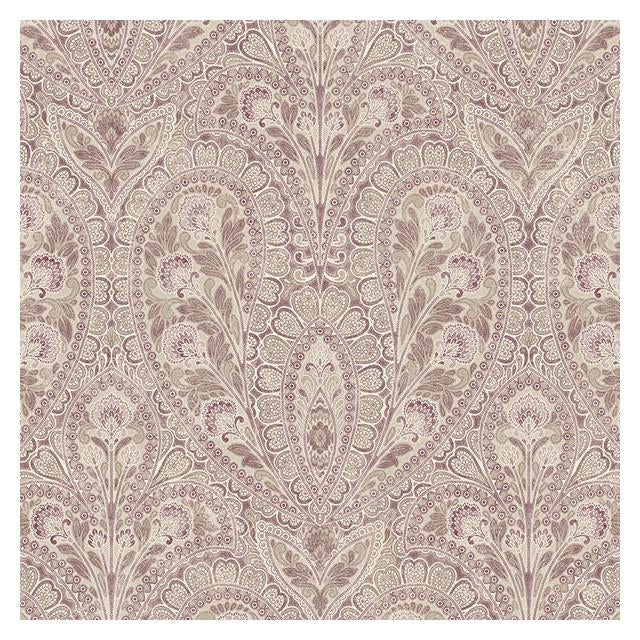 Search AF37727 Flourish (Abby Rose 4) Red Ornamental Wallpaper in Black Plum & Pink by Norwall Wallpaper