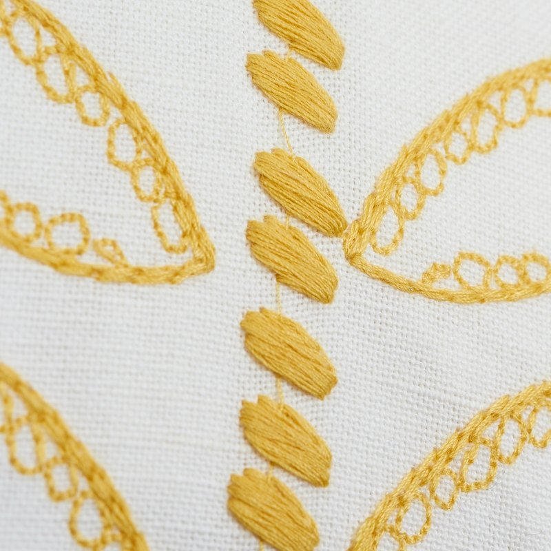 So7874011 | Camile Embroidery Pillow, Yellow - Schumacher Pillows