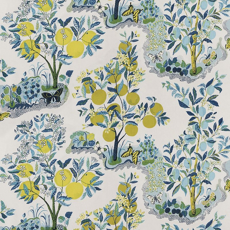 Purchase sample of 175761 Citrus Garden, Pool by Schumacher Fabric