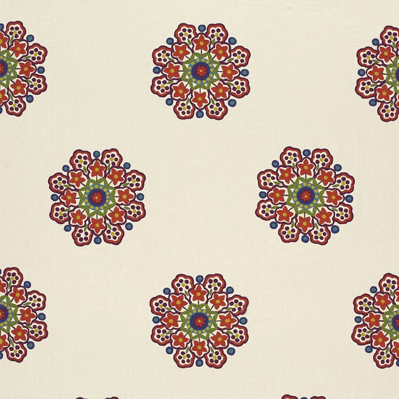 Purchase sample of 66821 Chennai Linen Embroidery, Festival by Schumacher Fabric