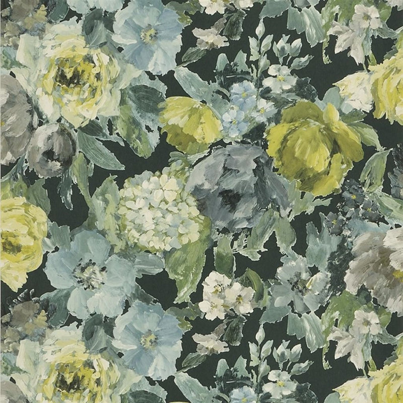 Sample PDG675-02 Roseto, Slate by Designer Guild Wallpaper