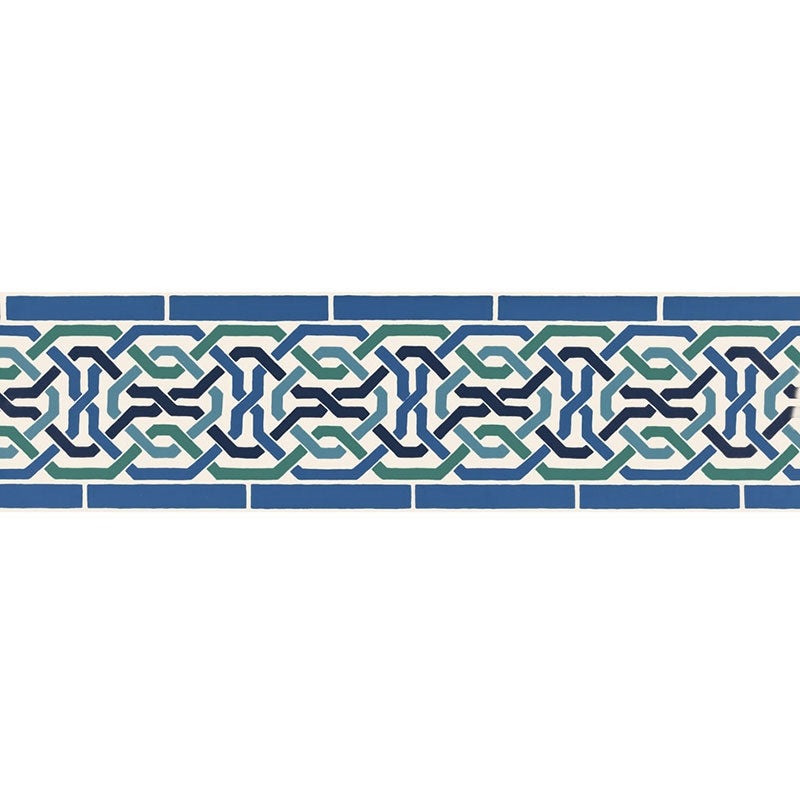 Buy 5006020 Darro Mosaic Border Aegean Schumacher Wallpaper