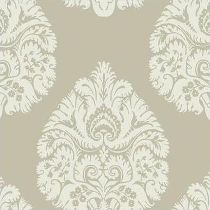 Find KT2142 Ronald Redding 24 Karat Teardrop Damask Wallpaper Beige by Ronald Redding Wallpaper