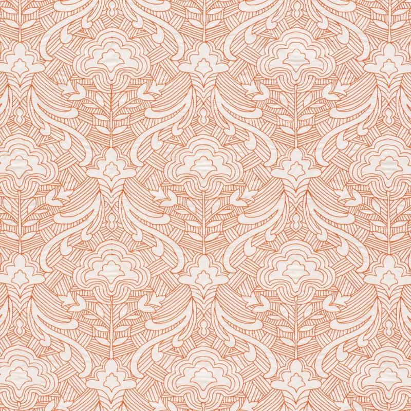 Purchase sample of 76161 Hendrix Embroidery, Orange by Schumacher Fabric