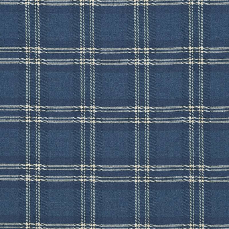 Purchase sample of 50204 Check Rustique, Atlantic Blue by Schumacher Fabric