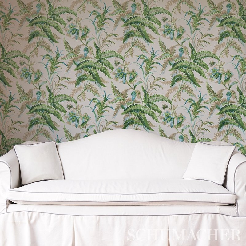 Purchase 5013230 Myers Fern Lagoon Schumacher Wallcovering Wallpaper