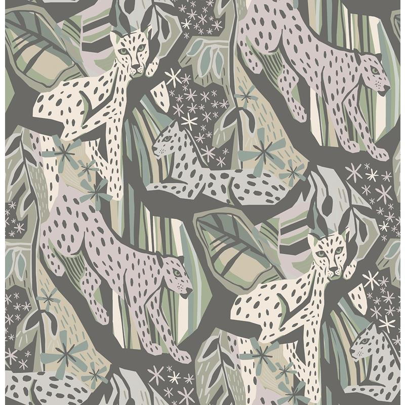 PLS4220 Pip & Lo Cream Grey Cat Nap Peel & Stick Wallpaper by NuWallpaper