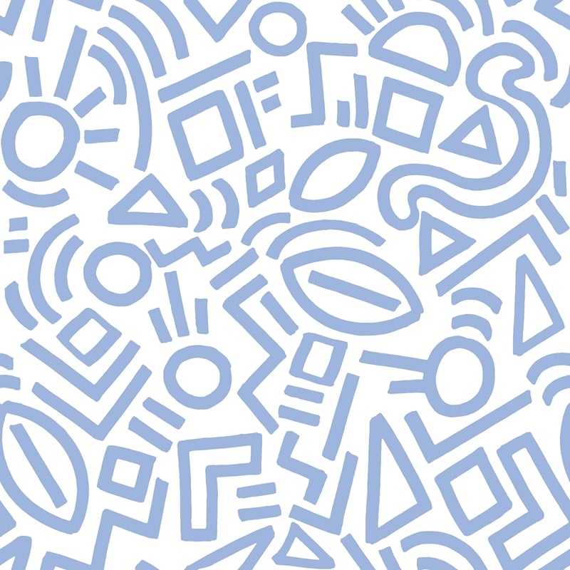 AES4792 Aelfie Periwinkle Doodle Abstract Peel & Stick Wallpaper by NuWallpaper