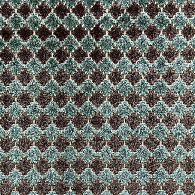 Purchase sample of 65641 Marrakesh Velvet, River by Schumacher Fabric