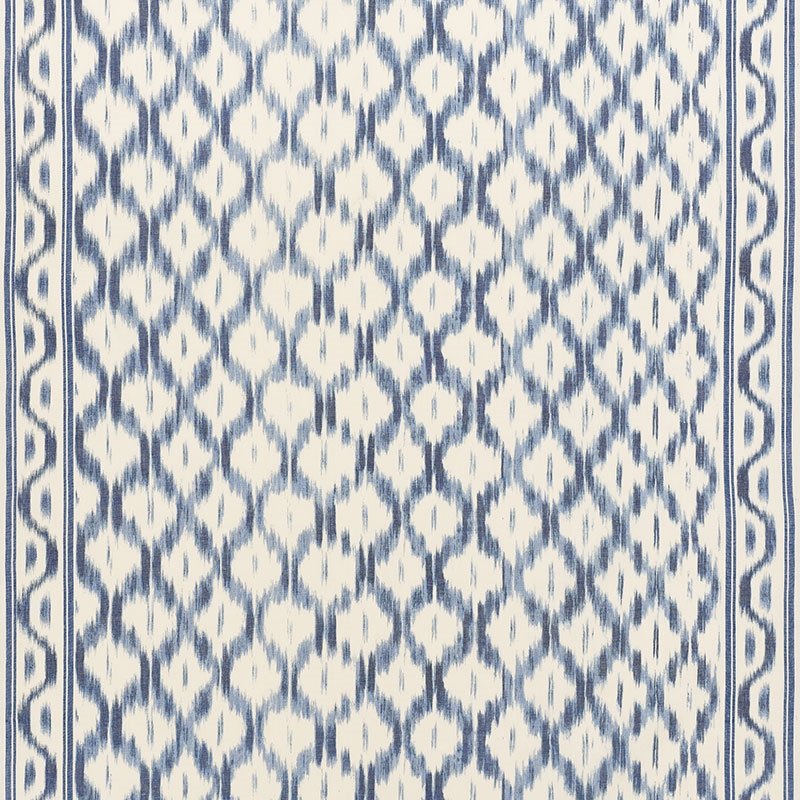 Purchase sample of 176502 Santa Monica Ikat, Indigo by Schumacher Fabric