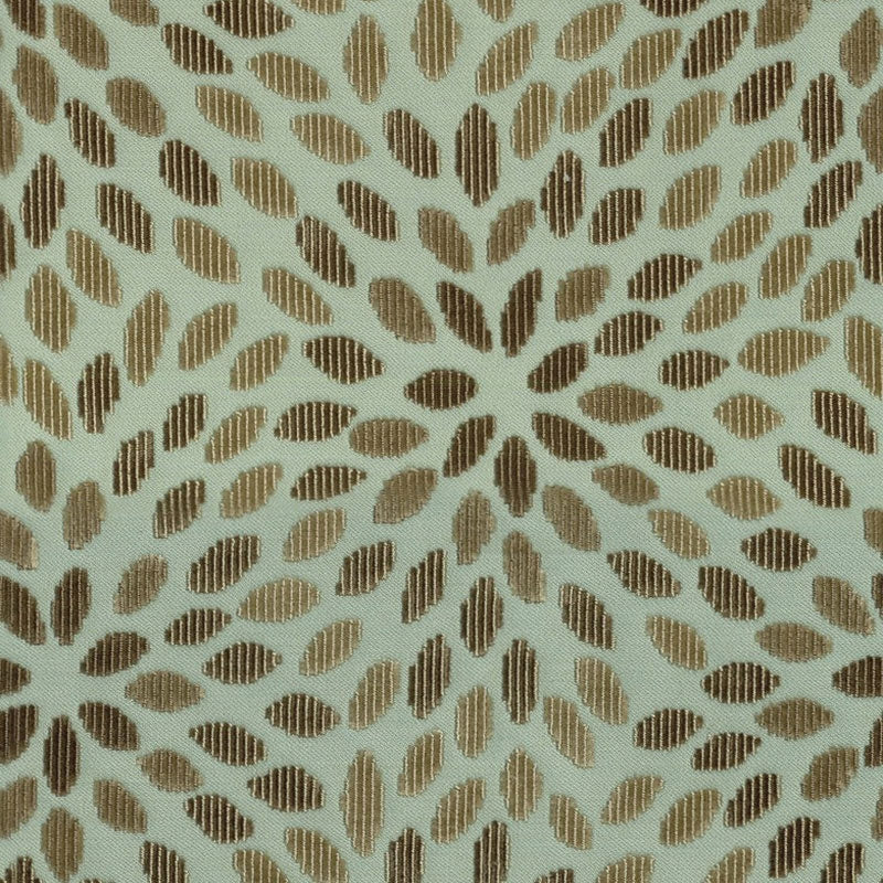 Purchase sample of 2644280 Kiku Silk Velvet Aqua Cocoa by Schumacher Fabric