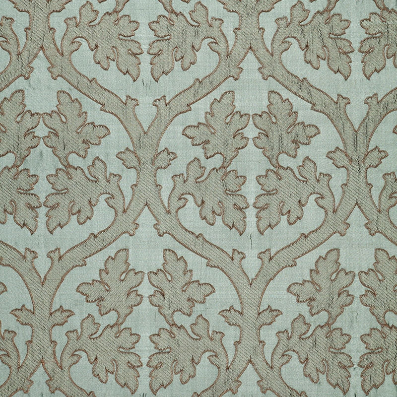 Purchase sample of 64740 Ravenna Embroidery, Mineral by Schumacher Fabric