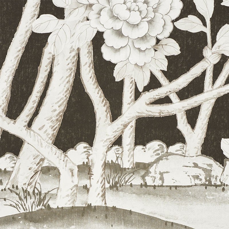 Save on 5010162 Chinois Palais Vinyl Noir Schumacher Wallpaper