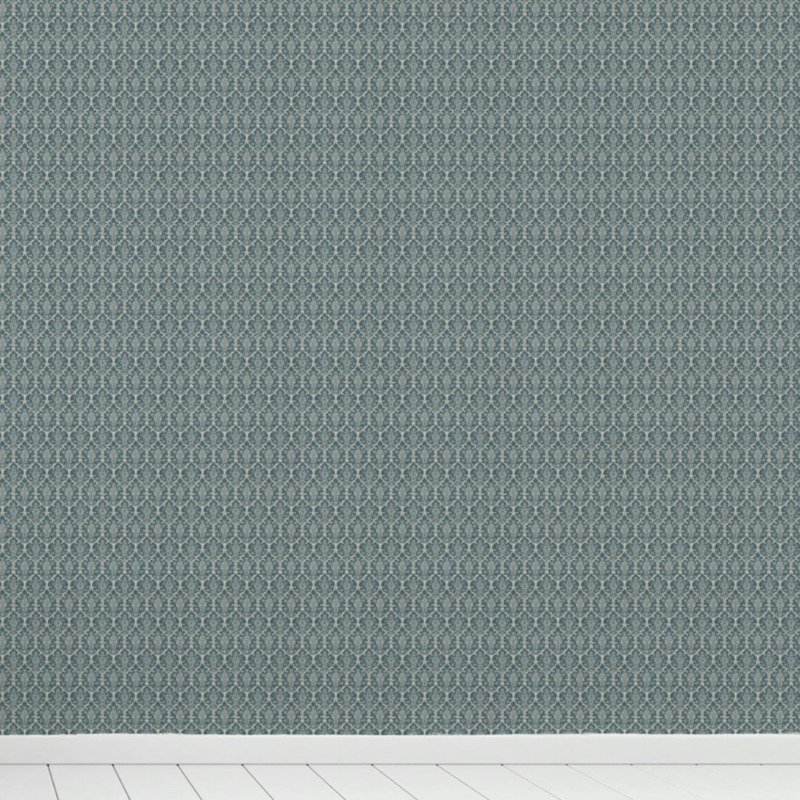Shop 5008035 Burley Peacock Blue Schumacher Wallpaper
