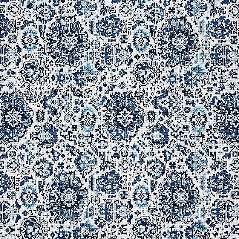 Purchase sample of 80622 Pallay Epingle, Porcelain On Ivory by Schumacher Fabric
