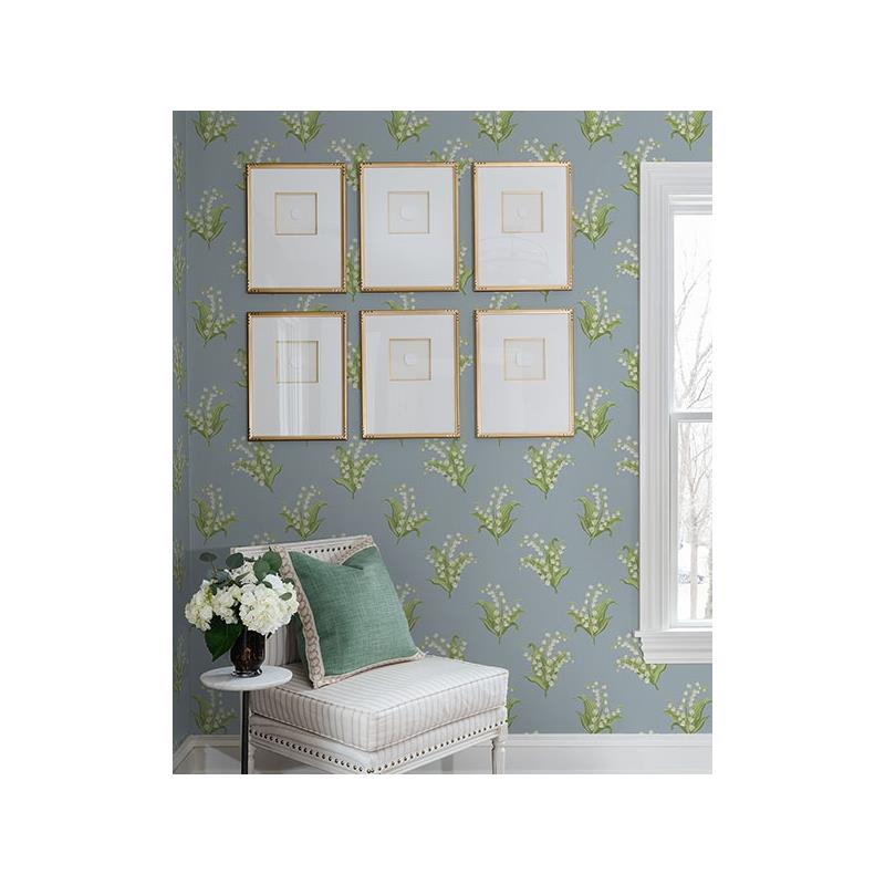 Find AST4339 Erin Gates Farmington Blue Heather Lily of the Valley Wallpaper Blue Heather A-Street Prints Wallpaper