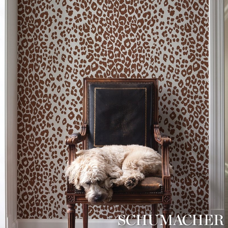 Looking for 5007018 Iconic Leopard Brown Schumacher Wallcovering Wallpaper