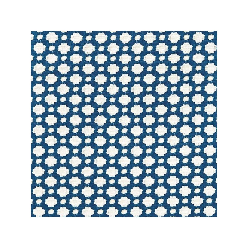 Purchase sample of 65681 Betwixt, Indigo/Ivory by Schumacher Fabric