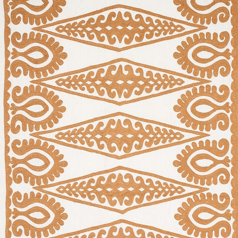 Purchase sample of 80212 Seema Embroidery, Gold by Schumacher Fabric