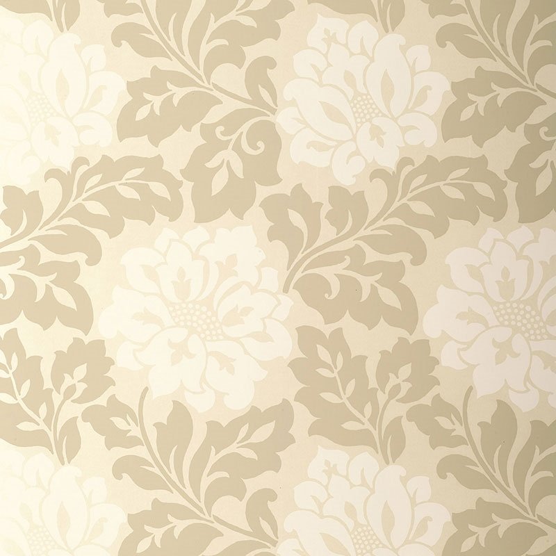 Select 5003633 Saraceno Damask Topaz Schumacher Wallpaper