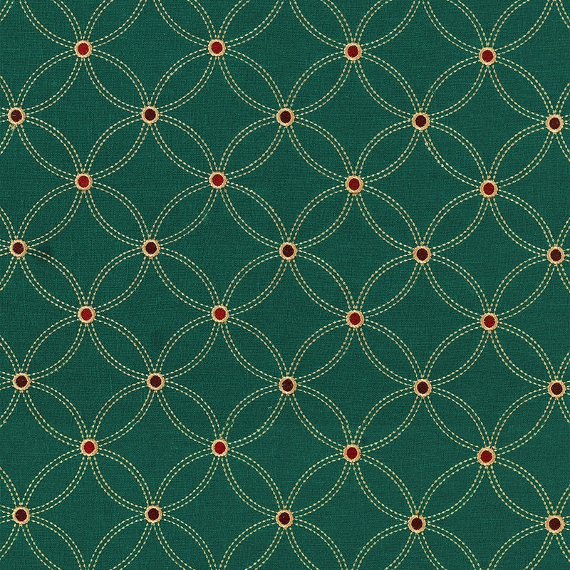 Purchase sample of 62252 Nexus Embroidery, Smoky Teal by Schumacher Fabric