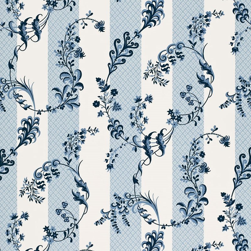 Purchase sample of 175590 Bagatelle, Bleu Marine by Schumacher Fabric