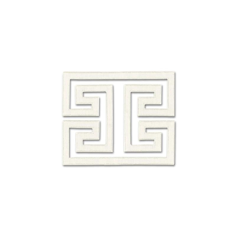66130 | Madame Wu Applique, Swan - Schumacher Fabric