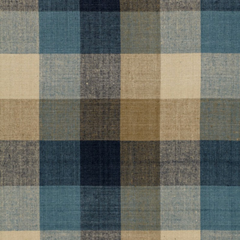 Purchase sample of 3452002 Graylyn Plaid, Indigo by Schumacher Fabric
