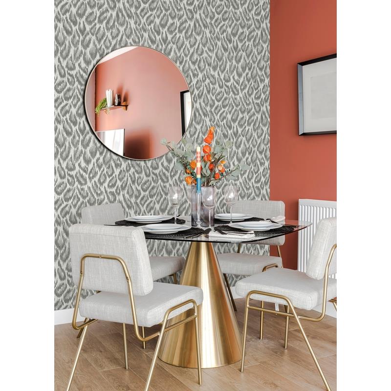 Find 2973-90302 Daylight Electra Grey Leopard Spot String Grey A-Street Prints Wallpaper