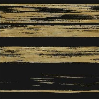 Shop KT2151 Ronald Redding 24 Karat Horizontal Dry Brush Wallpaper Black/Gold by Ronald Redding Wallpaper