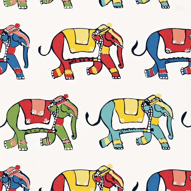 Purchase sample of 174890 Parade, Multi by Schumacher Fabric