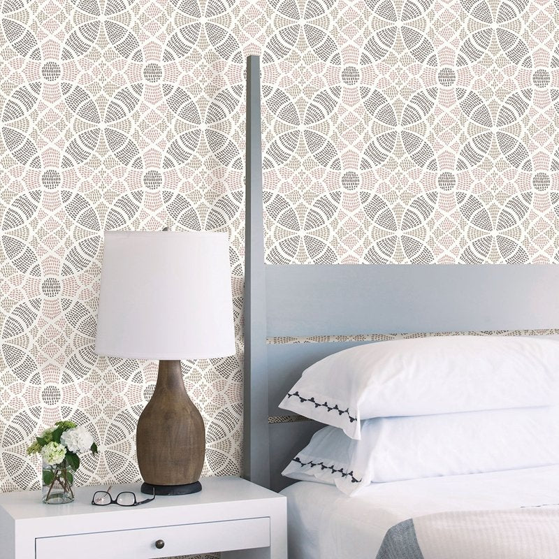 Order 2764-24337 Zazen Rose Geometric Mistral A-Street Prints Wallpaper