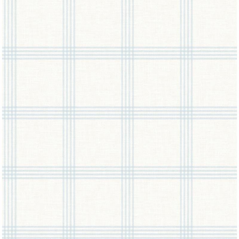 3115-24475 | Farmhouse, Twain Light Blue Plaid Blue - Chesapeake Wallpaper