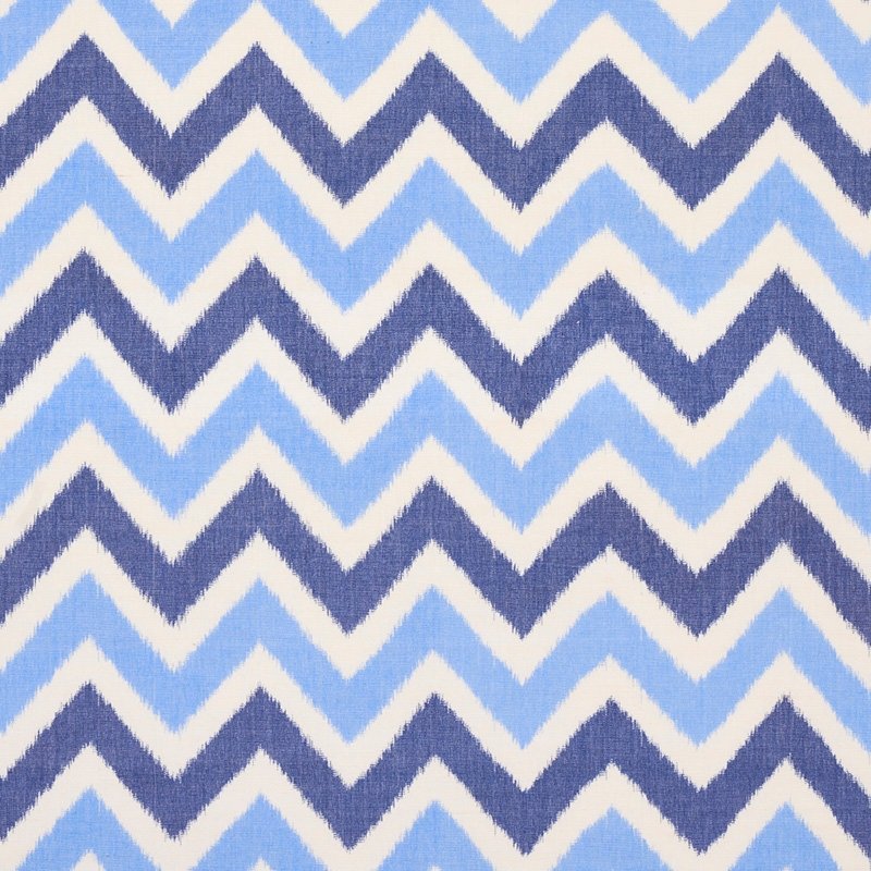Purchase sample of 79460 Vedado Ikat, Indigo by Schumacher Fabric