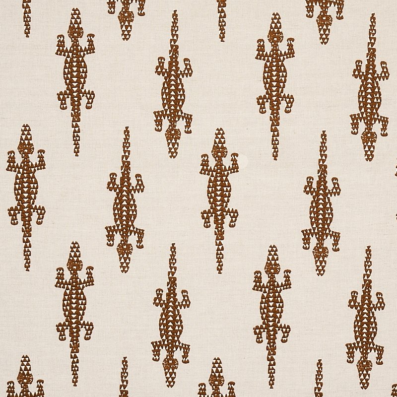 Purchase sample of 80201 Baracoa Embroidery, Brown by Schumacher Fabric