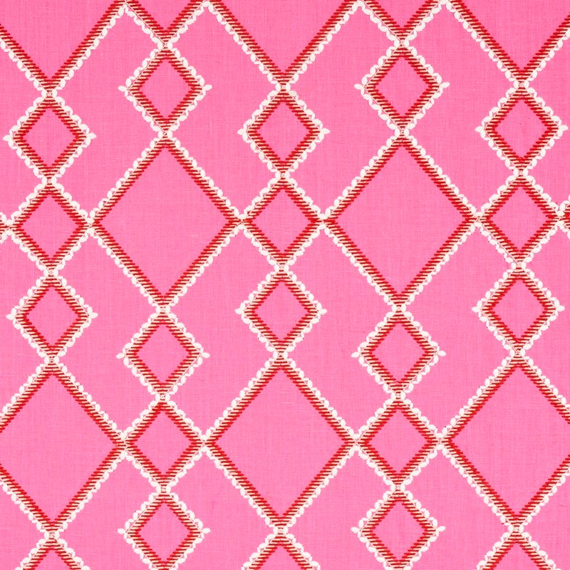 Purchase sample of 75890 Branson Embroidery, Pink by Schumacher Fabric