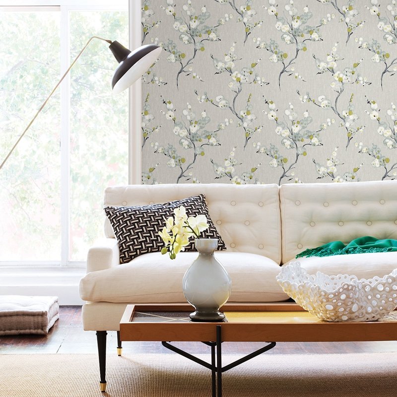 View 2764-24308 Bliss Blue Blossom Mistral A-Street Prints Wallpaper