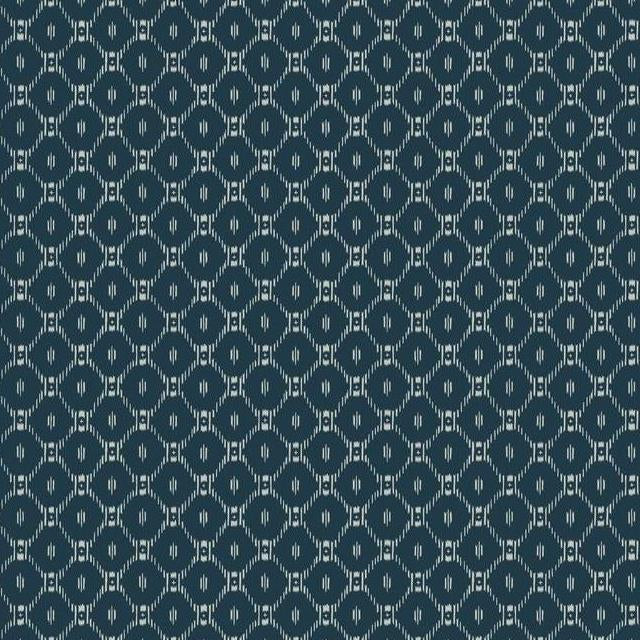 Search AF6528 Tea Garden Fretwork Blue by Ronald Redding Wallpaper