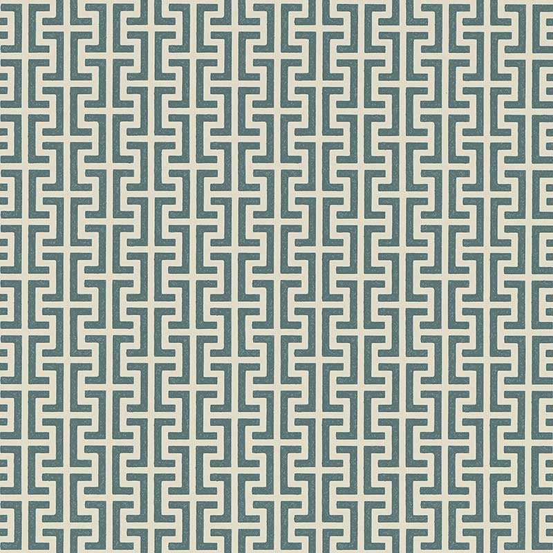 Shop 5008055 Temple Peacock Blue Schumacher Wallpaper