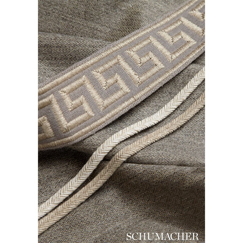 65571 Rene Linen Tape Zinc by Schumacher
