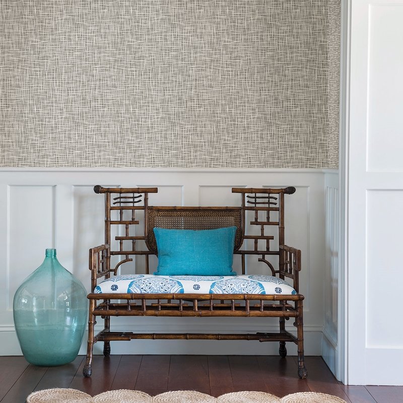 Buy 2764-24329 Shanti Grey Grid Mistral A-Street Prints Wallpaper