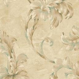 Find SE50212 Elysium White Leaves by Seabrook Wallpaper